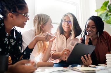 Group of people talking